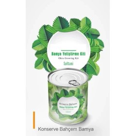 Resim Ttta Konserve Bahçem Bamya Yetiştirme Kiti - Ev Bahçe Ekim Seti 