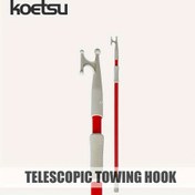 Resim KOETSU 205.74cm Teleskopik Tekne Kancası Direği - Alüminyum, Kırmızı & Gri Kaymaz Naylon Saplı, Herhangi Bir Su Koşulu İçin Sağlam & Hafif 