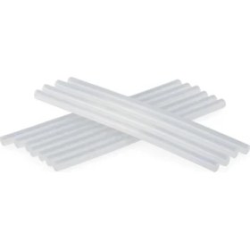 Resim Ince Mum Silikon Çubuk 7.5 mm x 150 mm (20 Adet) | Şeffaf Silikon Mum | Silikon Tabancası Için Uyumlu Yapıştırıcı Çubuklar 