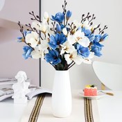 Resim 1 Adet, Yapay Manolya, Ofis Ev Düğün DIY Dekorasyon Için Sahte Çiçekler, Masa Süsleri, Vazo Dekorasyonu Için Sahte Çiçekler, Oda Dekoru, Ev Dekoru, 47cm 