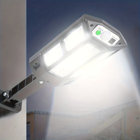 Resim 6500K Süper Parlak LED Güneş Duvar Lambası Hareket Sensörü ile, 3 Aydınlatma Modu, Grafit Rengi, Batarya ile Dış Mekan Bahçe Güvenlik Lambası, Bahçe, Sokak ve Alışveriş Merkezi Aydınlatması için Güneş Enerjili, Güneşli Dış Mekan Işıkları 