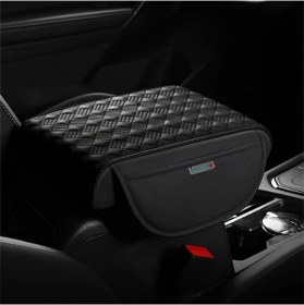 Resim Elmpaly Siyah Cep Tasarımı Hafıza Köpük Ayarlanabilir Kb Kolçak Ve Depolama Yastığı Suv Sedan 