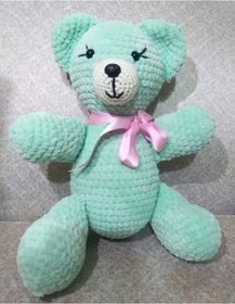 Resim Amigurumi Organik Örgü Oyuncak Uyku Arkadaşı Ayıcık 