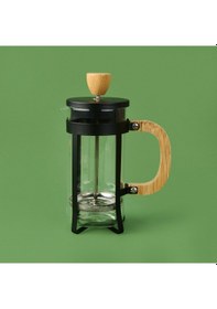Resim Bambu French Press - Şeffaf / Siyah / Açık Kahverengi - 350 Ml Çok Renkli 