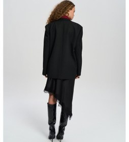 Resim Mai Collection Mai Studios Co. Catroux Gömlek Yaka Detaylı Siyah Blazer Siyah 