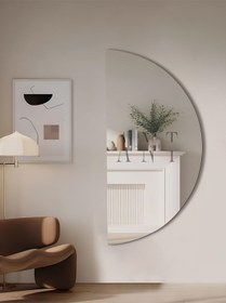 Resim 120 X 60 Cm Model Nes Dekoratif Ayna, Konsol Aynası, Hol Aynası, Dresuar Aynası GÜMÜŞ 