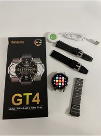 Resim Genel Markalar Haino Teko RW44 GT4 Max Amoled Ekran 3 Kordonlu Akıllı Saat Smart Watch Siyah 