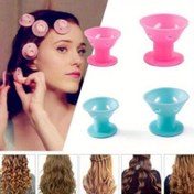 Resim 20 Parça Isısız DIY Maşa Seti, Pembe Silikon Zil Şekilli Manuel Bukle Makası, Hasarsız Saç Stili Araçları, Uzun Süreli Doğal Bukleler İçin Büyük ve Küçük Boyutlar Dahil 