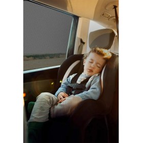 Resim Joseki 80x50 cm Araba Camı Güneşliği Arka Koltuk Sineklik Özellikli Çıkartılabilir Tasarım 