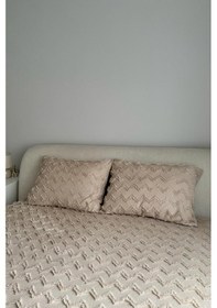 Resim Çeyiz Diyarı Lumpa 2 Parça Tek Kişilik Pike Takımı Bej Bej 