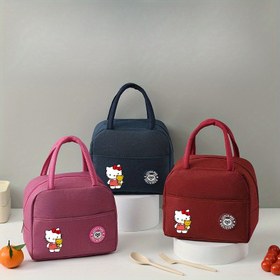 Resim 1 adet Sanrio Yalıtımlı Öğle Çantası for hello kitty Logosu için, Kalın Alüminyum Folyo Bento Çantası, Çalışma ve Dış Mekan için Taşınabilir Öğle Kutusu Çantası, Öğretmen Depolama Çantası, Sınıf Çantası, Kadınlar için Hediye, Erkekler için Hediye, Gıda ile Temas Yok 
