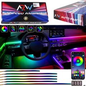 Resim autogoodstore Kia Opirus Uyumlu 64 Renk 210 Mod Animasyonlu Araç İçi Ambiyans Led Aydınlatma ags 