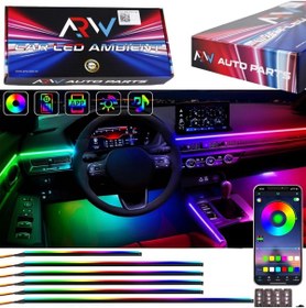 Resim autogoodstore Kia Opirus Uyumlu 64 Renk 210 Mod Animasyonlu Araç İçi Ambiyans Led Aydınlatma ags 