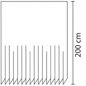 Resim Evdy Zethome Banyo Duş Perdesi 4644 Tek Kanat 1x180x200 