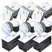 Resim 30/60/90 Süper Güçlü Çift Taraflı Bant, EVA Köpük Katmanı, Kalınlık 3mm, Yuvarlak, Kare, Dikdörtgen Duvarlar, Zeminler, Kapılar, PVC vb. için Uygun, Arabalar, Evler, Fabrikalar ve Diğer Yerler için Uygundur 