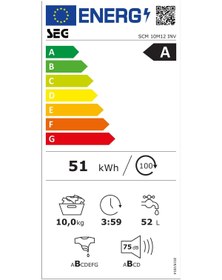 Resim Seg SCM 10M12 INV Çamaşır Makinesi 10 kg 