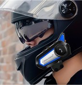Resim ARD Motosiklet Kask Bluetooth Kulaklık Interkom Su Geçirmez Kablosuz Mikrofonlu Moto Intercomunicador 