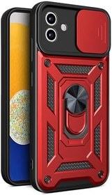 Resim Microsonic Samsung Galaxy A06 Kılıf Impact Resistant Kırmızı [Galaxy A06 ile Uyumlu Kılıf - Kırmızı] 