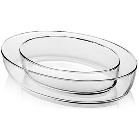 Resim Paşabahçe 159033 Borcam Oval Tepsi 2'li 