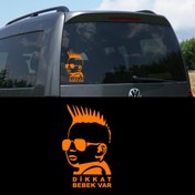 Resim Melek Pazarı 10 X 16 Cm Dikkat Arabada Bebek Var Sticker 