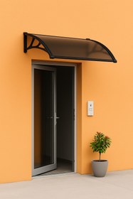 Resim Genel Markalar COSMOS Kapı Pencere Üstü Pratik Sundurma 105x120 - Siyah 