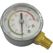 Resim Spa Havuz Filtresi Basınç Göstergesi, 0-60 PSI, 1/4" NPT, 50mm Çap, Metal, Şok Dirençli, Radyal, Pilsiz, Hava, Hidrolik, Su Basınç Testi İçin 