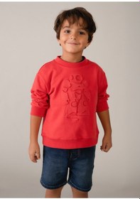 Resim Mayoral Erkek Çocuk İki İplik Sweatshirt Kırmızı KIrmızı 