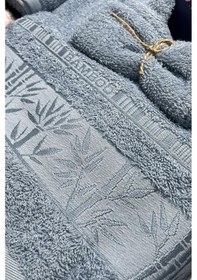 Resim Elmas Bambu 10 Parça Aile Bornoz Takımı Pudra Mavi Çok Renkli 