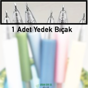 Resim UrbanCove Co El Sanatları, Kağıt Kesme Kalemi İçin 1 Adet Yedek Bıçak - (Kalem Dahil Değildir) - Beyaz 
