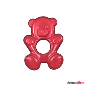 Resim Bambino Ayı Figürlü Kırmızı Sulu Diş Kaşıyıcı 