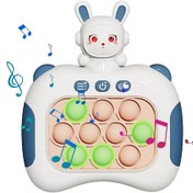 Resim Yifomall Rabbit Mavi Silikon Stres Çıkartıcı Oyun Konsolu - 4 Oyun Modu, Zeka Geliştirici, Ergo Tasarım + Askı İpi 