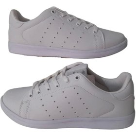 Resim Venuma Kadın Hakiki Deri Düz Taban Delikli Spor Ayakkabı 