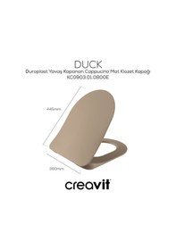 Resim Creavit Duck Duroplast Yavaş Kapanan Klozet Kapağı Mat Cappucino KC0903.01.0800E 