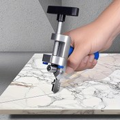 Resim 2'si 1 Arada Manuel Cam Döşeme Kesici ve Elmas Rulo - DIY İnşaat Hassas Kesim Aracı, Ayarlanabilir Metal Taban ve Tutucu ile, Hafif Taşınabilir Tasarım, Ergonomik Tutuş, Döşeme Kesimi için Dayanıklı İnşaat (Güçlü Çerçeve + Mavi Vidası), Döşeme Kesme Aracı, Sağlam Aracı Tasarımı, Dayanıklı İnşaat 