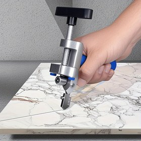 Resim 2'si 1 Arada Manuel Cam Döşeme Kesici ve Elmas Rulo - DIY İnşaat Hassas Kesim Aracı, Ayarlanabilir Metal Taban ve Tutucu ile, Hafif Taşınabilir Tasarım, Ergonomik Tutuş, Döşeme Kesimi için Dayanıklı İnşaat (Güçlü Çerçeve + Mavi Vidası), Döşeme Kesme Aracı, Sağlam Aracı Tasarımı, Dayanıklı İnşaat 