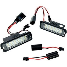 Resim Synodicmonth Volkswagen Skoda Polo Golf Porsche Bentley Altea Otomobil Parçaları İçin 1 Çift Plaka Lambası Led Plaka Lambası 