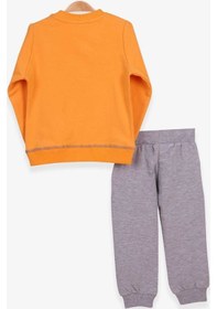 Resim Breeze Erkek Bebek Eşofman Takımı Ayıcıklı Hardal Sarı (9 Ay-3 Yaş) 