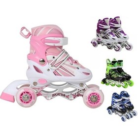 Resim 2+2 Alıştırma Tekerlekli ve Numara Ayarlı Paten 