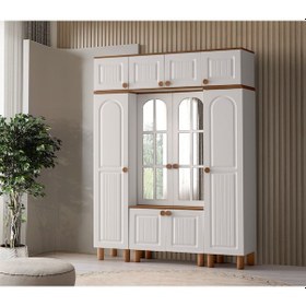 Resim Rüzgar Mdf Portmanto Krem - Meşe 