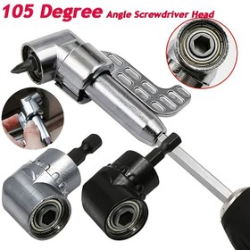 Resim [1pc Ayarlanabilir Matkap Ucu Açısı Vidalama Adaptörü] 105-Derece Açılı Vidalama Ucu Tutucu, Metal, Manuel Döner Alet Aksesuarı, Ayarlanabilir Matkap Ucu Açısı Vidalama Adaptörü, Güç Matkabı İçin Elektrik Gerektirmez 