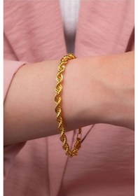 Resim Çgk Çiğdem Gürel Kuyumculuk Halat Altın Bileklik Yaldız 