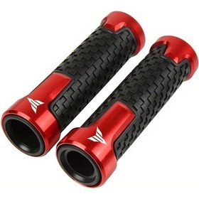 Resim Tongdashop Yamaha Mt09 Mt07 Mt10 Mt03 Motorcycle Grips Kırmızı Moto Grip Nonslip Dayanıklı 