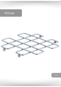 Resim Jet's Home Kare Nihale Paslanmaz Tencere Çaydanlık Altlığı Isıya Dayanıklı Mutfak Tezgahı Koruyucusu Çelik Krom Krom 