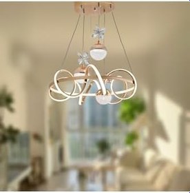 Resim TT AYDINLATMA TT314-3TPL-FSR TT Aydınlatma (3 Renk Işık Modüllü) Büyük Sarmal Fransız Sarı Kaplama Led Avize Rosegold 