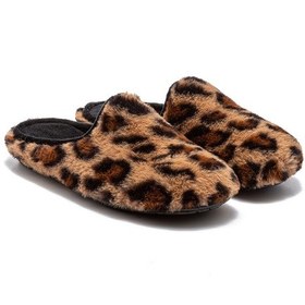 Resim Twigy Leopar Kadın Peluş Ev Terliği Siyah 37/41 623026 
