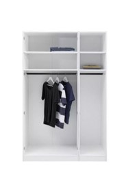Resim Tdesigno Güner Giyinme Dolabı Çok Amaçlı Dolap Gardırop 120 cm Beyaz 