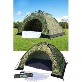 Resim 4 Kişilik Kamuflaj Desenli Kolay Kurulumlu Kamp Çadırı ( Lisinya ) 