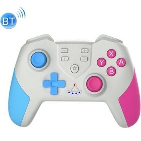 Resim Switch Pro İçin Nfc İle T23 Makro Programlama Altı Eksenli Kablosuz Bluetooth Kolu Mavi Pembe 