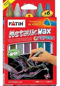Resim Fatih Mum Pastel Boya Wax Crayons Metalıc Kısa 6 Renk 50180 