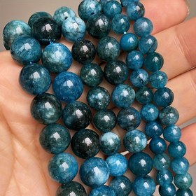 Resim Doğal Mavi Apatit Şifa Taşı Boncukları, Yüksek Kaliteli Gevşek Ara Boncukları DIY Takı Yapımı, Bileklikler, Kolyeler, Sanat El Sanatları, Kadın Hediyesi 